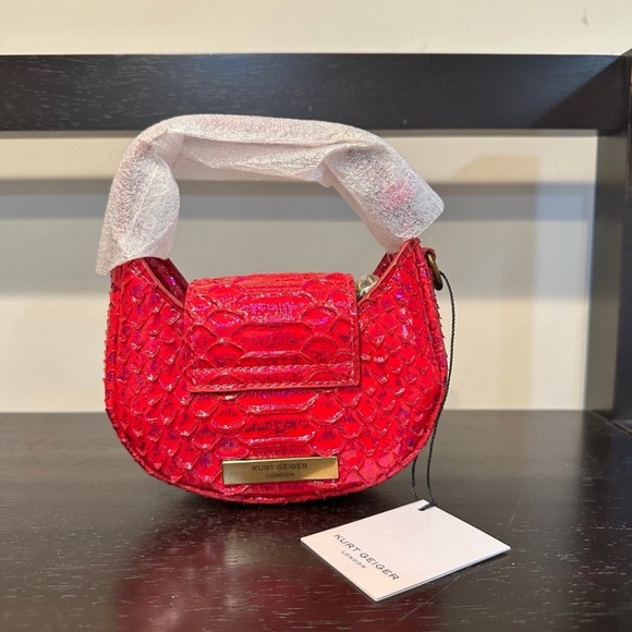 Kurt Geiger Micro Chelsea Hobo Bag Fuchsia - Picture 3 of 11